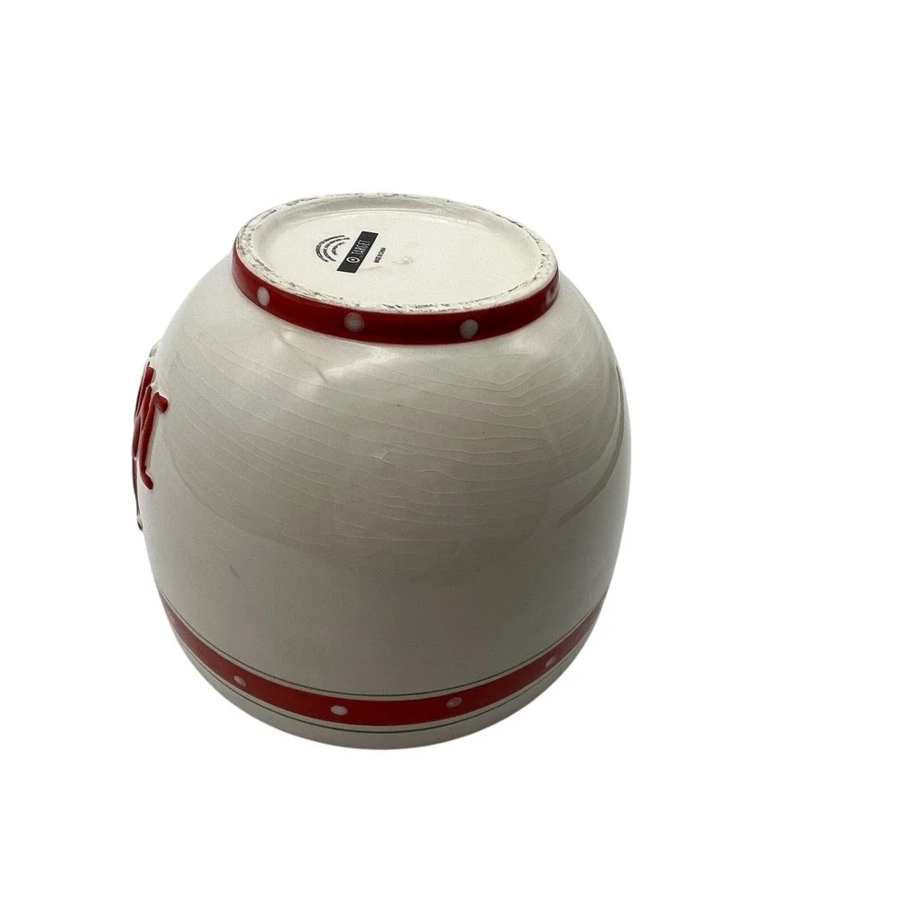 Target Be Merry Oversized Mug Christmas Decorative Bowl Red White Polka Dot 5in